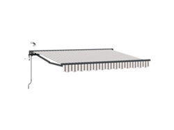Vidaxl Toldo Retráctil Eléctrico Gris Claro Y Blanco. 3 X 2,5 M