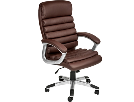 Silla De Oficina Paul TECTAKE (Marrón - Piel Sintética - 60 X 66 X 124 cm)