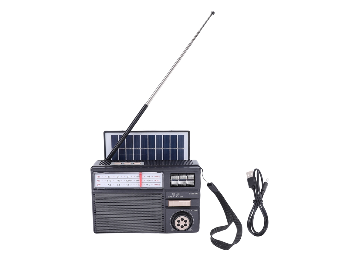 Rádio Portátil Retro Solar Bluetooth LAXISCREED