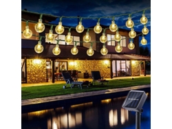 Guirnalda De Luces Solares Para Exteriores, 8 Modos, Decorativa, Resistente Al Agua, Para Jardín, Fiestas Y Hogar, Luz Blanca Cálida.