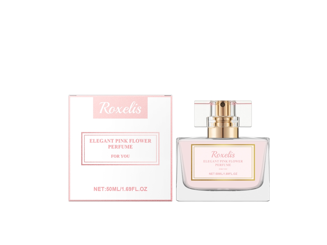 Elegante perfume floral de rosas