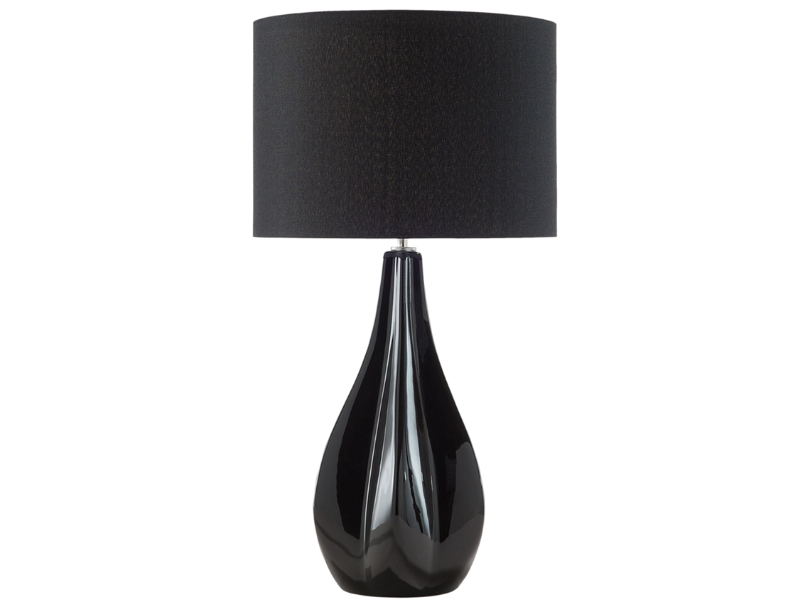 Lámpara de mesa BELIANI Santee de Porcelana Negro 32x32x60
