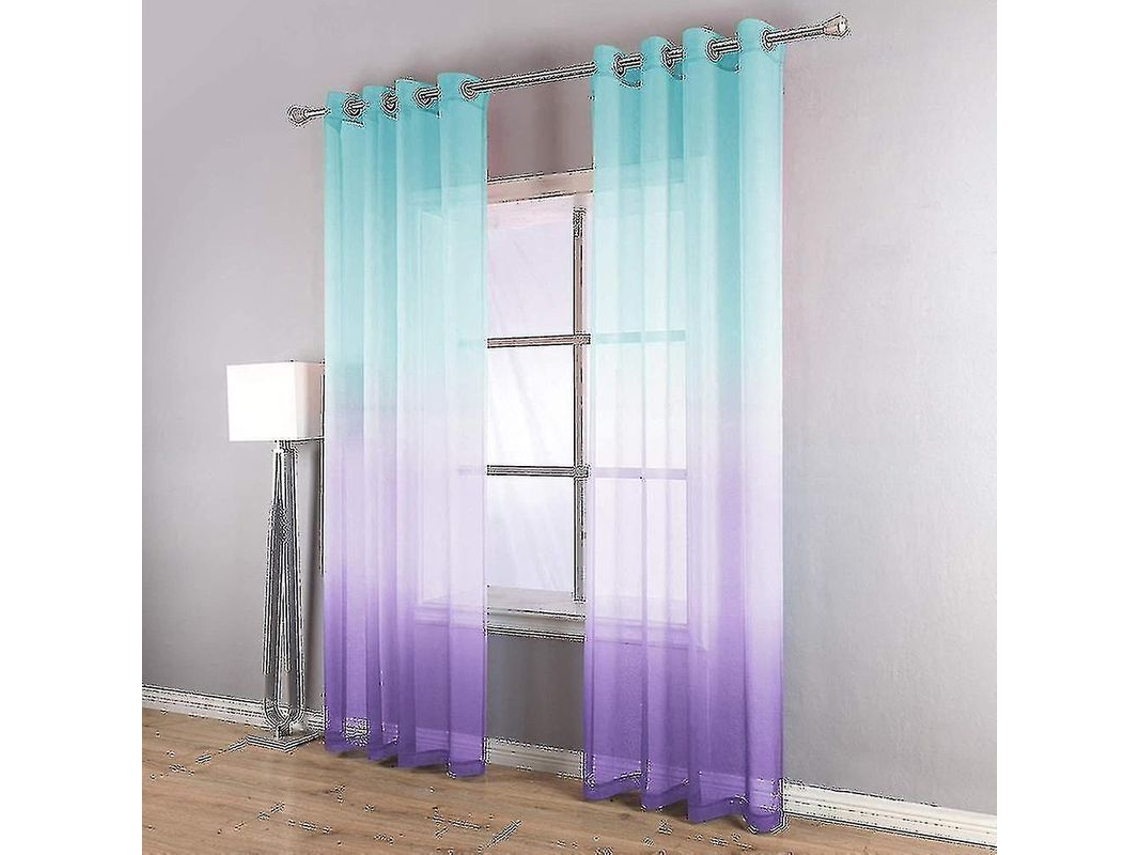 2026-cortinas De Grommet Transparentes Estilo Moderno Con Degradado De Lino Para Salón Y Dormitorio