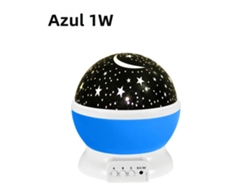Luminária Noturna com Projeção de Céu Estrelado , Luz Decorativa de Parede Led Giratória MDUG (1w Azul)