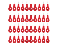 40 Piezas De Chinchetas Con Forma De Mapa, De Madera Roja, Para Material Escolar Y De Oficina.