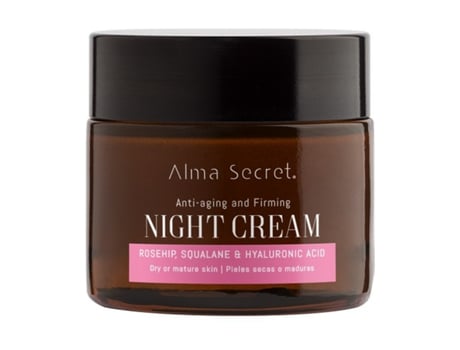 Crema de Noche ALMA SECRET Reparador Antienvejecimiento Rosa Mosqueta, Escualano E Hialurónico (50 ml)