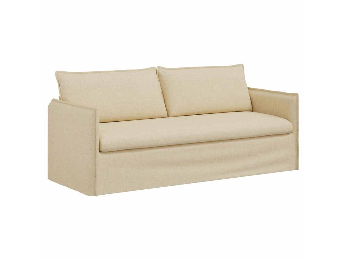 Sofá Relax - Sofá color crema 196 x 82 x 85 cm Tela HARLANV1