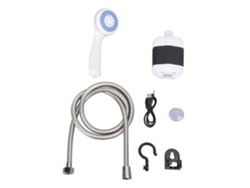 Cabezal de ducha recargable para camping con batería impermeable de 2400 mAh