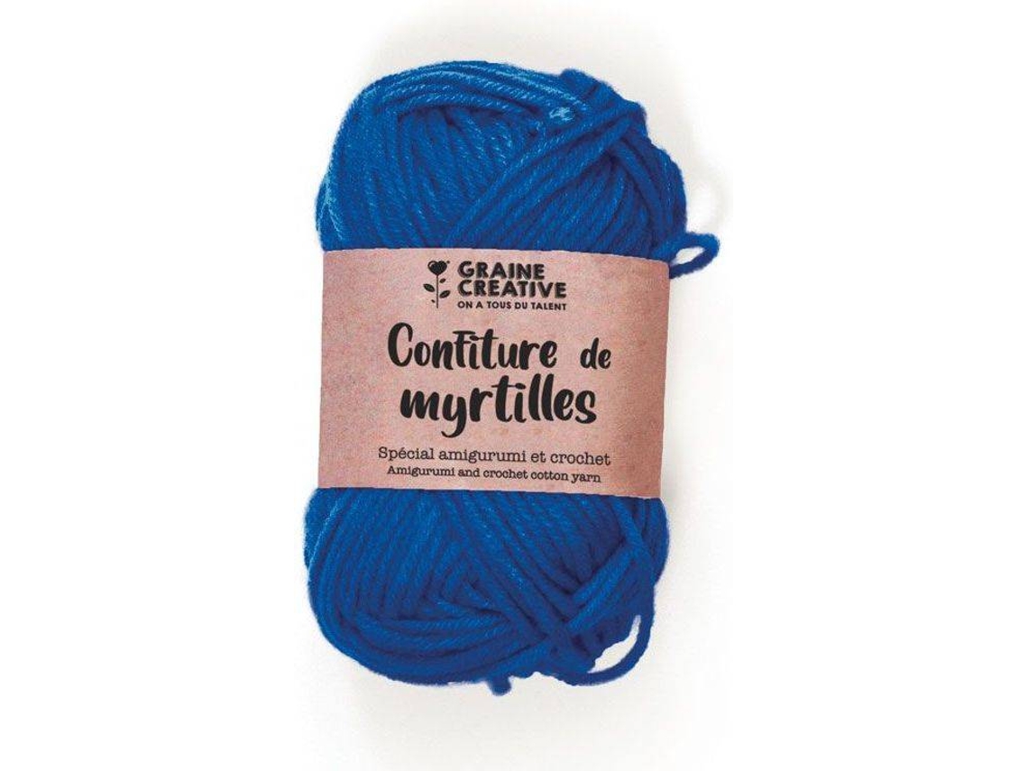 Hilo de Algodón para Ganchillo y Amigurumi GRAINE CRÉATIVE (55 m - Azul Real)