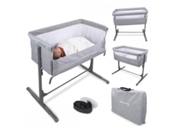 Cuna colecho y colchón MOBICLINIC 15 KG Altura ajustable Apertura lateral Ruedas Bolsa transporte montaje facil MOON