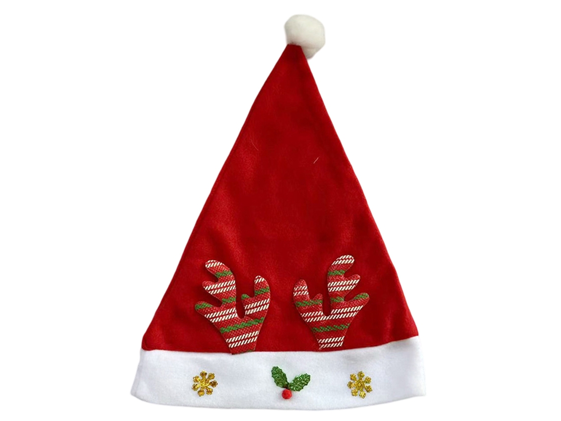 Gorro de Papá Noel (adulto), rojo y blanco, decoración navideña TRUYUETY