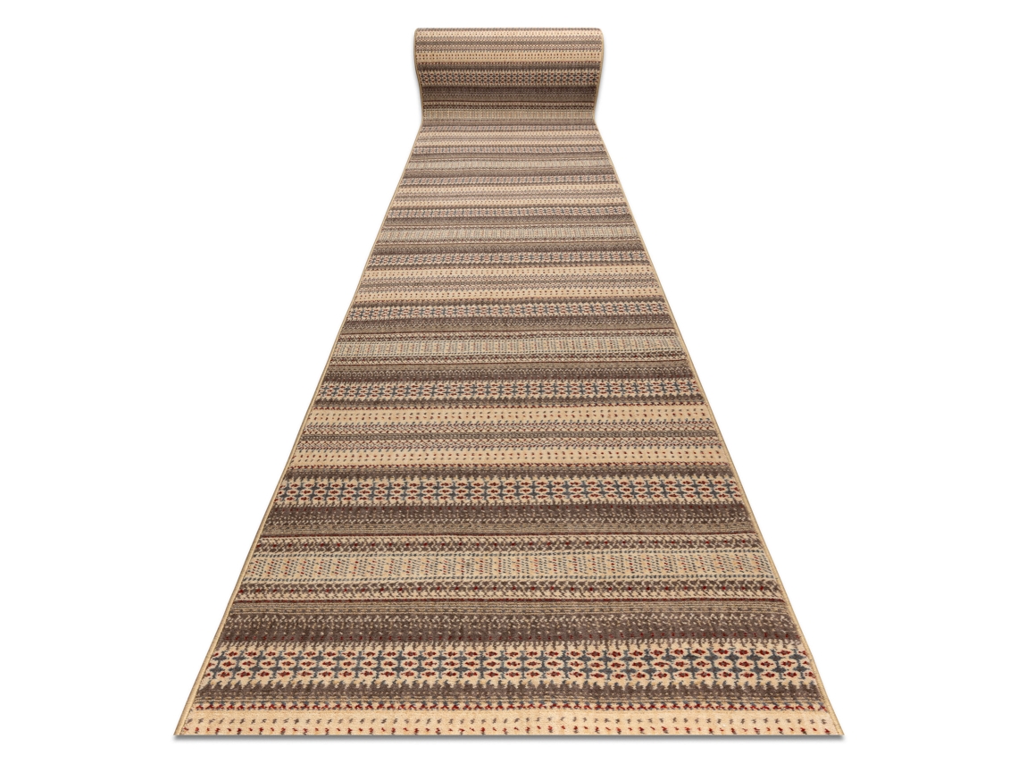Alfombra De Pasillo Lana Djobie 4533/101 Oriental Beige / Rojo 80cm