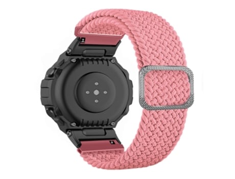 Correa de nailon flexible con hebilla ajustable para Huami Amazfit T-Rex/T-Rex Pro/Ares - rosa