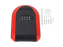 Caja Fuerte Con Llave De Combinación, Impermeable, De Abs, Para Uso Exterior, Villa Casa, Roja.