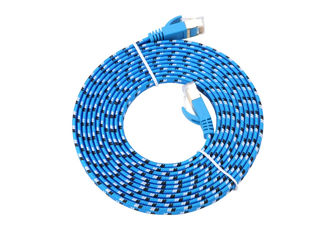 Cable De Red Cat7 Ultrafino Y Plano De 5m 8 Núcleos 1000mhz 32awg Cobre Sin Oxígeno Rj45
