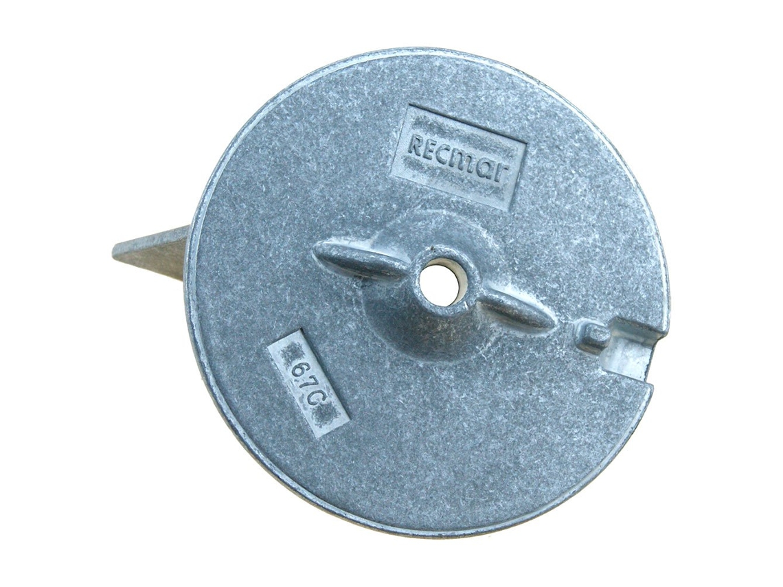 Ânodo de Zinco Rec67C-45371-00 Prateado 100 X 100 Mmrecmar