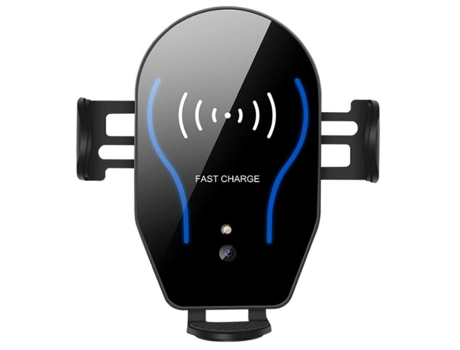 Cargador Inalámbrico Automóvil Qi Carga Rápida Inducción Infrarroja CHRONUS Negro