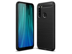Xiaomi Redmi Note 8 Case (4g) Black Carbon Fiber Cbn Silicone Case Mobile Screen Protector