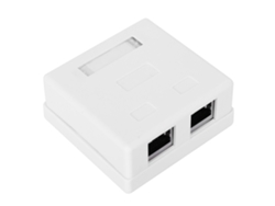 Conector De Pared Rj45-8p8c Con 2 Puertos, Adaptador De Empalme, Caja De Instalación, Blindaje Super 5