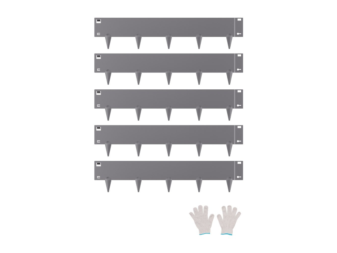 Juego de 5 Borduras Metálicas para Jardín 990x207mm en Acero Galvanizado Tekmaquinas