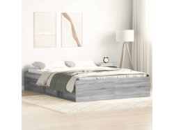 Estructura De Cama Sonoma Gris 120x200 Cm