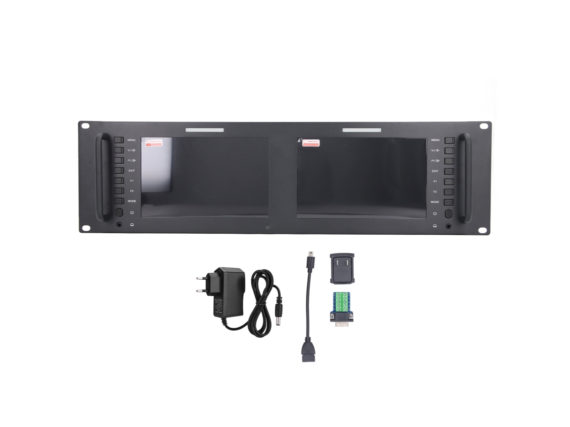 Pantalla de rack de 3 ru (pantalla IPS de 7 pulgadas, entrada 3G SDI)
