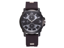 Reloj De Pulsera Masculino Con Correa De Silicona Y Dial Numérico Clásico (marrón)