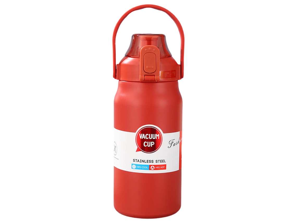 Taza De Acero Inoxidable 1.2l Con Vacío, Botella De Agua Aislada Para Deportes Y Manejo (rojo)