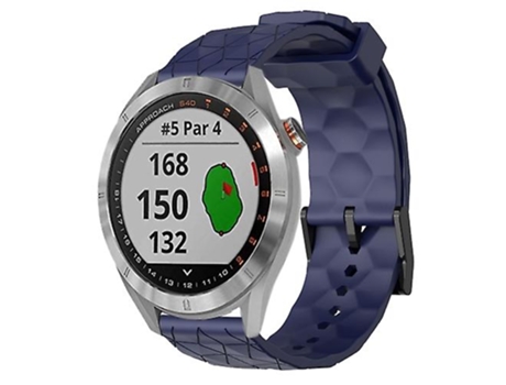 Correa De Reloj Inteligente Para Garmin Approach S40, 20Mm, Patrón De Fútbol, Color Sólido, Correa De Silicona Azul Marino VENISYMLIS
