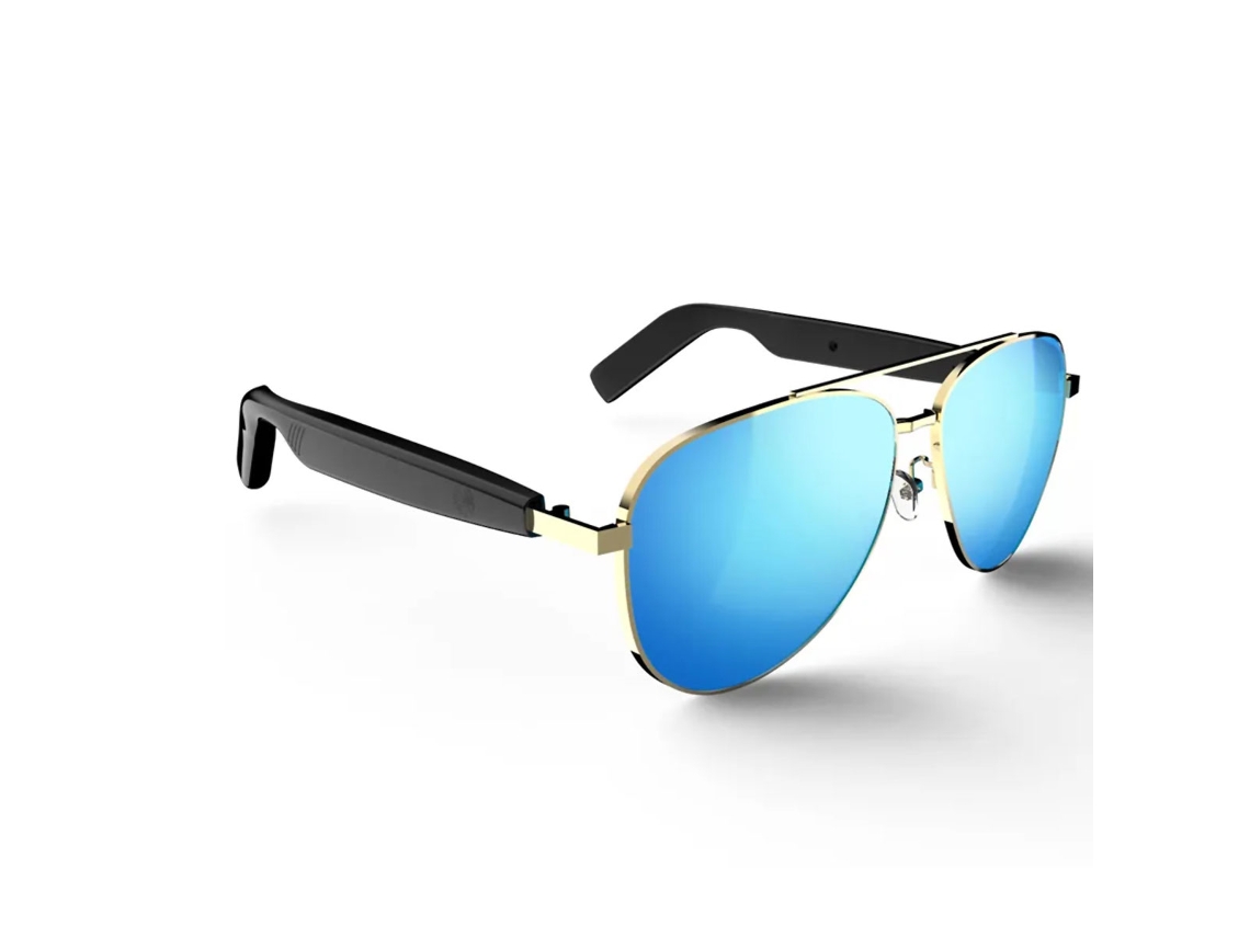 Gafas Inteligentes Klack Aviator Con Bluetooth – Gafas De Sol Con Audio, Micrófono, Asistente De Voz Y Protección Uv | Ipx4 | 6-7h De Música