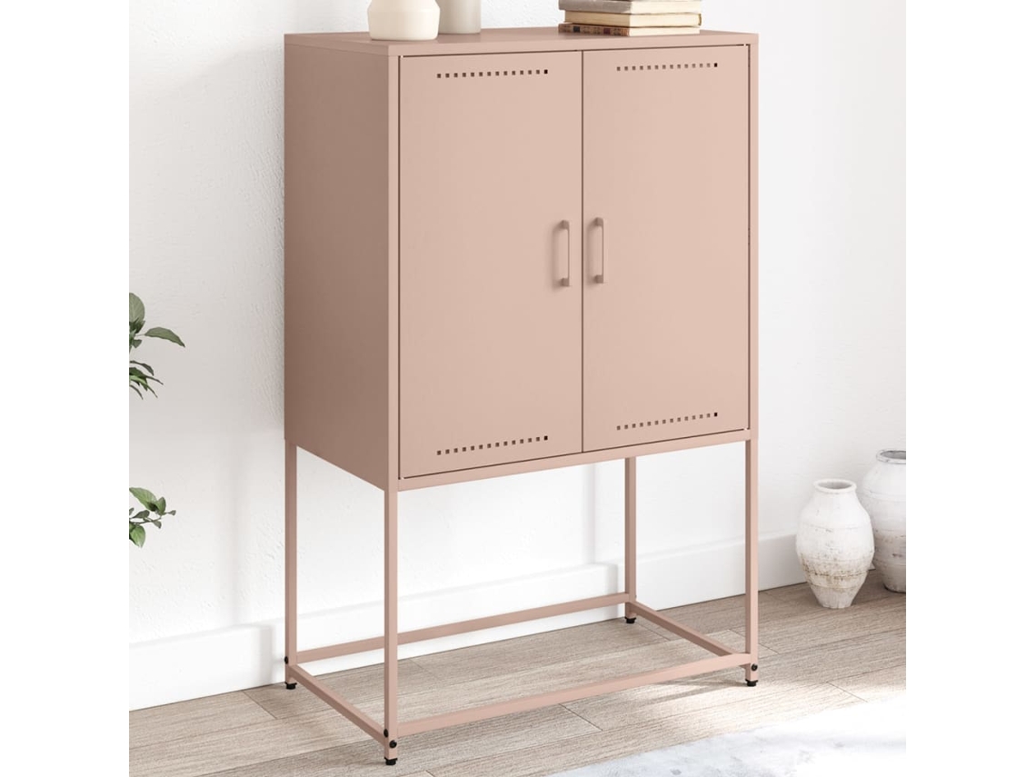 Aparador De Acero Rosa 68,5x38,5x107 Cm