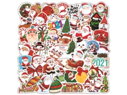 Pegatinas decorativas navideñas con diseño de grafiti para múltiples escenarios