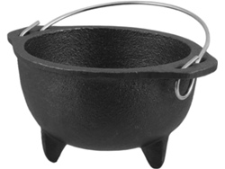 Caldero Trípode Multifuncional De Hierro Fundido Para Magos, Portadulces Y Portaincienso, Metal Negro.