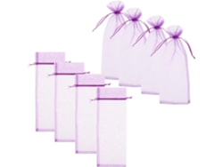 10 Piezas, Fiesta Del Té, 10 Piezas Bolsas De Regalo De Organza Transparente Para Botellas De Vino Con