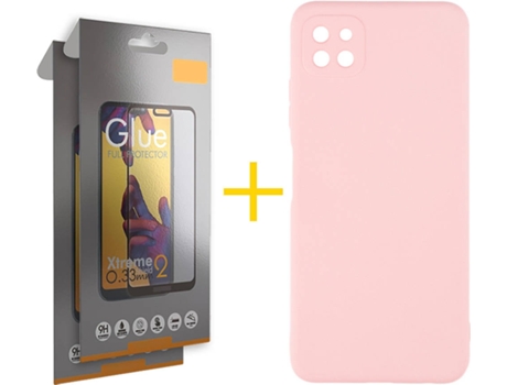 Carcasa + 2 Protectores de Pantalla para Oppo A73 5G SKYHE Rosa Pastel