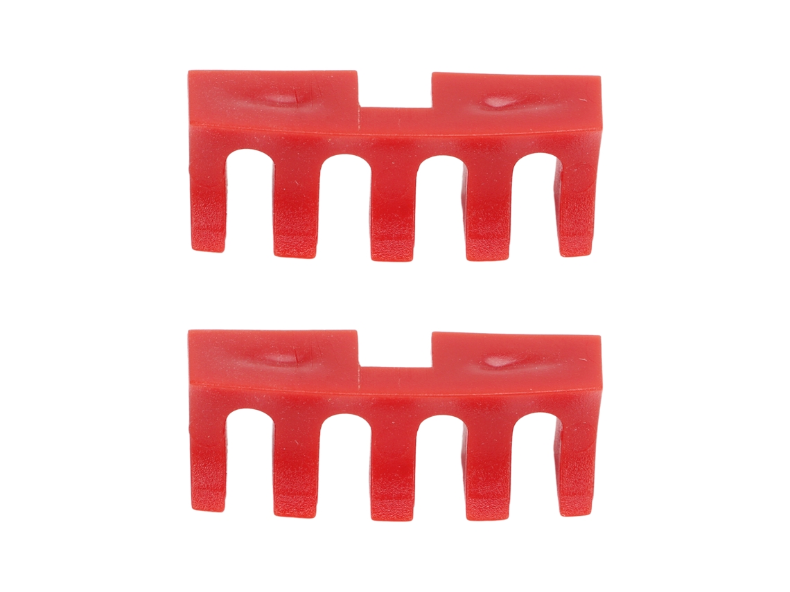 Adaptador De Carga De 2 Piezas Para Herramienta De Protección Contra La Presión Al Encordar Raquetas De Bádminton, En Plástico Rojo.