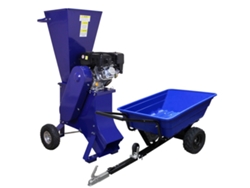 Remolque volquete todoterreno T Mech y trituradora de madera Monstershop de 6,5 HP
