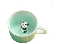 2026da-taza De Cerámica Con Figura 3d De Panda Adorable 200ml Para Regalo Y Uso Diario