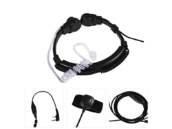 Auriculares Con Micrófono De Garganta Y Tubo Acústico Ptt Para Radio Walkie-talkie Baofeng Uv5r
