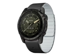 Bracelete Para Garmin (26mm) - Silicone Magnético Bicolor Preto E Cinza