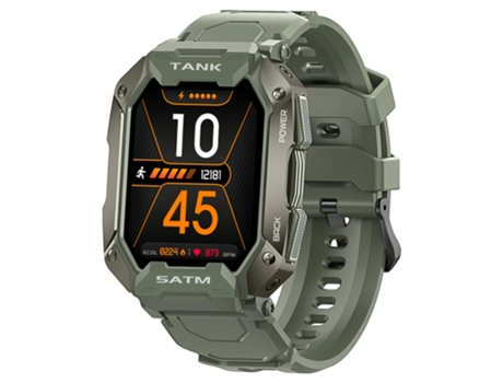 Smartwatch TANK M1 1.72 con pantalla TFT, compatible con monitoreo del sueño/monitoreo de frecuencia cardíaca (verde militar)