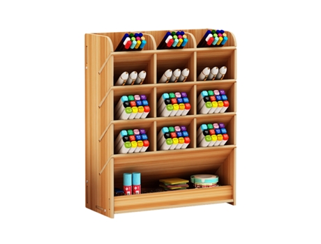 Organizador De Bolígrafos De Madera Con Cajón, Portalápices De Bricolaje, Organizador De Escritorio, Papelería De Oficina, Style2 ZMDECQNA
