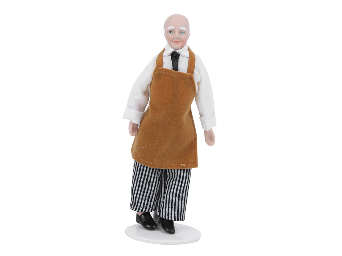 Miniatura de porcelana WalshLXq para casas de muñecas, que representa a una cocinera/ama de llaves.