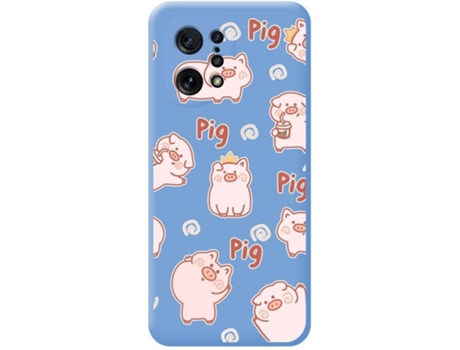 Carcasa para Oppo Find X5 5G TUMUNDOSMARTPHONE Silicona Líquida Dibujos Azul