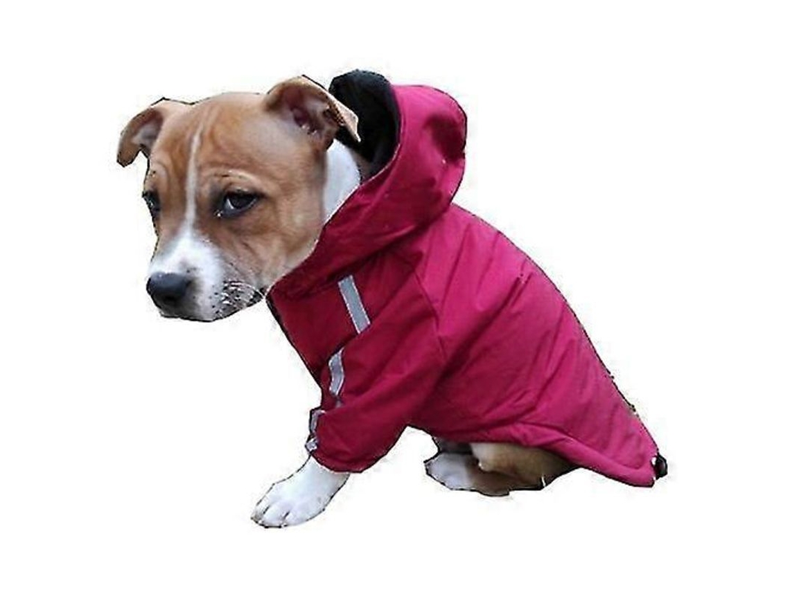 Chaqueta Impermeable Caliente Para Perros Otoño Invierno Con Capucha Rojo Pequeños Perros Gatos M Rojo