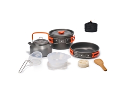 Juego De Utensilios De Cocina Portátiles Para Acampar Y Hacer Senderismo, Con Olla Y Sartén De Aluminio Para Cocinar Al Aire Libre.