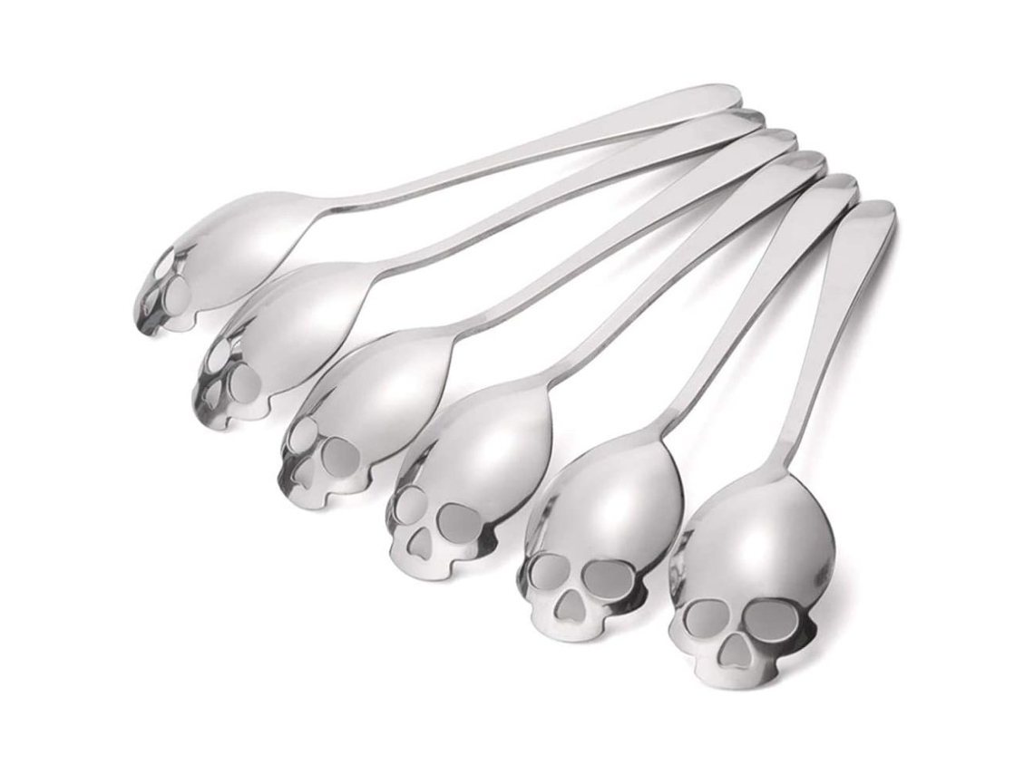 Juego de cucharas esqueleto de acero inoxidable (6 piezas) - Cucharas de café NEVEANCE