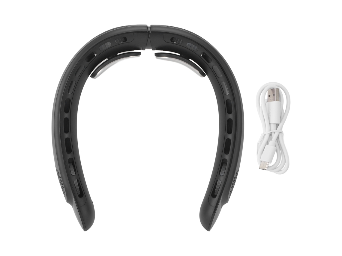 Ventilador de cuello portátil sin aspas de 3600 mAh con pantalla LED.