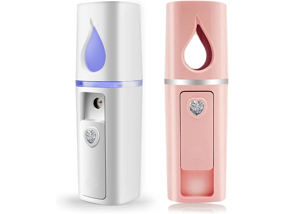 Extensiones De Pestañas De Atomización Facial Nano Portátil Mister Mini Vaporizador Con Tanque De Agua Visual De 20ml 2 Paquetes Rosa Yizhood