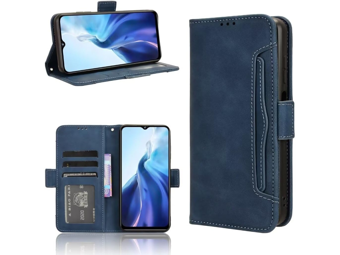 Funda Para Teléfono De 17", Con Ranura Para Tarjetas, Funda Tipo Cartera De Cuero Sintético, Elegante Funda Lisa Para Teléfono